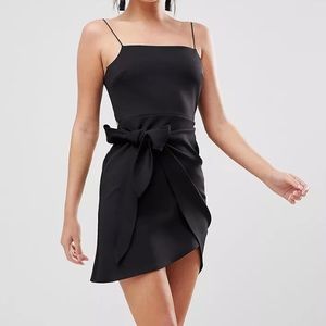ASOS scuba mini wrap dress size 6 wedding guest dress